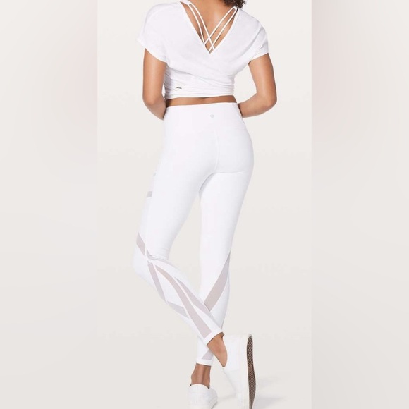 NWOT Lululemon Wunder Under Hi-Rise Tight *Mesh 28" White - Picture 2 of 5